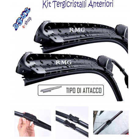 R9 SPAZZOLE TERGICRISTALLO PER FIAT LINEA (dal 2007 al 2017) 65-38 KIT COPPIA