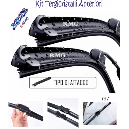 R9 SPAZZOLE TERGICRISTALLO PER FIAT QUBO (dal 2007 al 2017) 65-48 KIT COPPIA