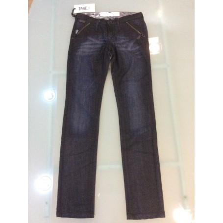 Jeans donna ragazza pantaloni fergy semielasticizzati taketwo gommati cerniere mis 31
