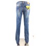 MELTIN POT JEANS PANTALONI MESH SBIADITI  DONNA ZAMPA ADERENTI DENIM VITA MEDIA TG 25