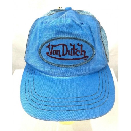 VON DUTCH BASEBALL CAPPELLINO CON VISIERA  REGOLABILE LM9100/27f RICAMO CELESTE