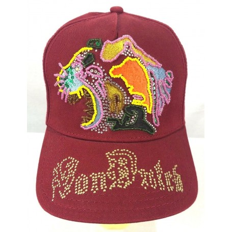 VON DUTCH BASEBALL CAPPELLINO CON VISIERA REGOLABILE  ROSSO BORCHIE RICAMO