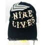 NINE LIVE BASEBALL CAPPELLINO CON VISIERA REGOLABILE NERO GRADI  RICAMO BORCHIE
