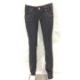 JEANS CLINK AMIENS PANTALONI DONNA SEMI ELASTICIZZATO NERO IMPUNTURE ORO V/BASSA TG 27