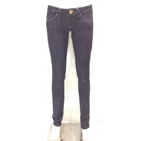 CLINK JEANS IDEA PANTALONI DONNA SEMI ELASTICIZZATO BLU IMPUNTURE VITA BASSA TG 24