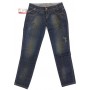 CLINK JEANS ANGE PANTALONI DONNA RICAMO BRILLANTINI BLU VITA BASSA TUBO TG 26