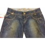 CLINK JEANS ANGE PANTALONI DONNA RICAMO BRILLANTINI BLU VITA BASSA TUBO TG 29