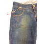 CLINK JEANS ANGE PANTALONI DONNA RICAMO BRILLANTINI BLU VITA BASSA TUBO TG 32