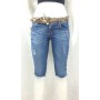 JEANS PINOCCHIETTO BERMUDA BRILLANT MET  DONNA RAGAZZA DENIM VINTAGE STOCK TG 30