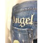 JEANS BERMUDA PANTALONCINI ANGEL DEVIL DONNA  DENIM VINTAGE STOCK LOGO TG 27