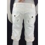 PANTALONCINO PINOCCHIETTO BERMUDA GOLDD BIANCO ESTIVO TASCHE DONNA STOCK TG S