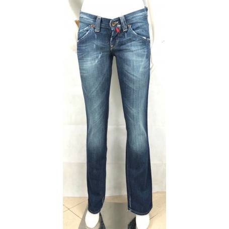 MET JEANS PANT BORE WMN 5T DONNA ADERENTI V.BASSA ZAMPETTA DENIM BLU TG 26