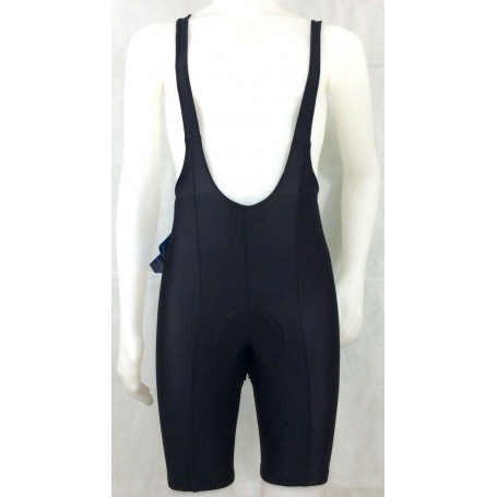 SALOPETTE CORTA CICLISMO CON FONDELLO uomo DONNA COOLMAX DUPONT NERO TGL