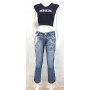 JEANS PANT AGATHA/B DENIM CLINK DONNA ADERENTI VITA BASSA CAVIGLIA STOCK TG32