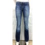 JEANS MET KARMA DONNA ZAMPA ADERENTI VITA BASSA ZAMPA SCOLORITI TOPPE DENIM TG28