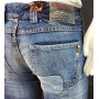 JEANS MET KARMA DONNA ZAMPA ADERENTI VITA BASSA ZAMPA SCOLORITI TOPPE DENIM TG30