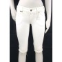 PANTALONCINO PINOCCHIETTO MET BUL BRILLAN BIANCO ELASTICIZZATO DONNA STOCK TG 26