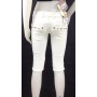 PANTALONCINO PINOCCHIETTO MET BUL BRILLAN BIANCO ELASTICIZZATO DONNA STOCK TG 26