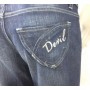 JEANS PINOCCHIETTO BERMUDA ANGEL DEVIL DONNA RAGAZZA RICAMO TASCHE STOCK TG25