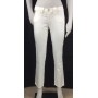 PANTALONI TAKE TWO TERY  ESTIVO LEGGERO BIANCO DONNA ADERENTI VITA BASSA TG 31