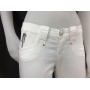 PANTALONI TAKE TWO TERY  ESTIVO LEGGERO BIANCO DONNA ADERENTI VITA BASSA TG 31