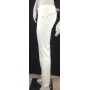 PANTALONI TAKE TWO TERY  ESTIVO LEGGERO BIANCO DONNA ADERENTI VITA BASSA TG 31