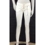 PANTALONI BAYOPR BIANCO CLINK DONNA ADERENTI VITA BASSA CAVIG STRETTA STOCK TG31