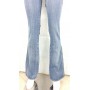 JEANS PANTAL MET WEST DONNA ZAMPA ADERENTI ELASTIC VITA BASSA VINTAGE DENIM TG 32