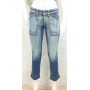 JEANS PANTALONI POPPY DENIM MET DONNA  ADERENTI VITA BASSA CAVIGLIA STOCK TG 28