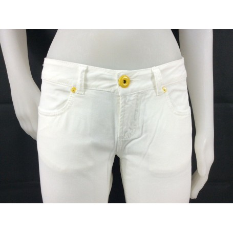 PANTALONI JEANS JEANSENG SLIM DREAM COTONE BIANCO RAGAZZA DONNA ADERENTI TG  29