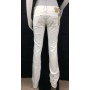 JEANS PANT MET VITTORIA/S BIANCO DONNA ADERENTI VITA MEDIO SVASATO STOCK TG 32