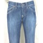 JEANS PANT LADY DONNA ZAMPA ADERENTI VITA MEDIA BASSA DENIM BLU METALLO TG 24