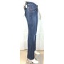 JEANS PANT LADY DONNA ZAMPA ADERENTI VITA MEDIA BASSA DENIM BLU METALLO TG 28