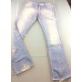 JEANS MET KARMA P DONNA ZAMPA  ADERENTI COMODA  VITA BASSA SCOLORITI DENIM TG32