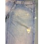 JEANS MET KARMA P DONNA ZAMPA  ADERENTI COMODA  VITA BASSA SCOLORITI DENIM TG32