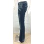 MET JEANS PANTALONI MAYA KARMA  DONNA ADERENTI VITA BASSA ZAMPA BLU STOCK TG 28