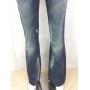 MET JEANS PANTALONI MAYA KARMA  DONNA ADERENTI VITA BASSA ZAMPA BLU STOCK TG 29