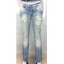 MET JEANS PANTALONI NEW BODY DONNA VITA BASSA PICCOLA ZAMPA DENIM STRAPPI TG32