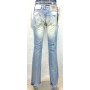 MET JEANS PANTALONI NEW BODY DONNA VITA BASSA PICCOLA ZAMPA DENIM STRAPPI TG32