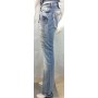 MET JEANS PANTALONI NEW BODY DONNA VITA BASSA PICCOLA ZAMPA DENIM STRAPPI TG32