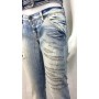 MET JEANS PANTALONI NEW BODY DONNA VITA BASSA PICCOLA ZAMPA DENIM STRAPPI TG32