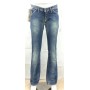 JEANS PANTA NEW BODY 5T BRILLANTINI DONNA ADERENTI VITA BASSA ZAMPA DENIM TG 24