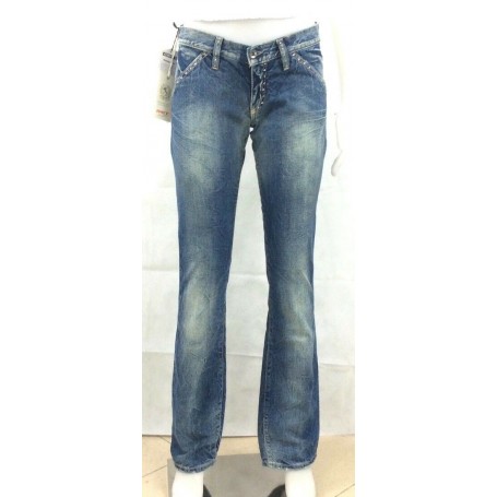 JEANS PANTA NEW BODY 5T BRILLANTINI DONNA ADERENTI VITA BASSA ZAMPA DENIM TG 27