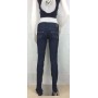 JEANS PANTA SIRENA ELASTIC MET DONNA ADERENTI VITA BASSA  ZAMPA STOCK TG 32