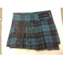GONNA CORTA, MINIGONNA CON PIEGHE SCOZZESE QUADRO SCOLARETTA BLU LONSDALE MIS M