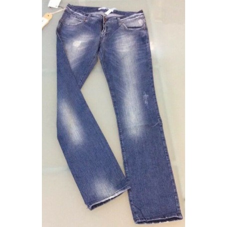 JEANS MET DONNA Bodyss Lavaggi  ADERENTE RETTO DENIM MADE IN ITALY TG 32