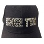 Take two BASEBALL CAPPELLO CON VISIERA BERRETTO REGOLABILE NERO BORCHIE LOGO