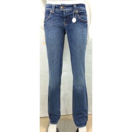 JEANS PANTALONI MET NEW YORK DONNA TG 30 ADERENTI VITA MEDIA CON ZAMPETTA DENIM