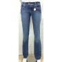 JEANS PANTALONI MET NEW YORK DONNA TG 30 ADERENTI VITA MEDIA CON ZAMPETTA DENIM