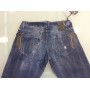 JEANS CLINK TETRA UOMO RAGAZZO STRAPPI CERNIERE PELLE TASCHE  MIS 29